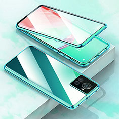 Luxury Aluminum Metal Frame Mirror Cover Case 360 Degrees for OnePlus 10R 5G Green