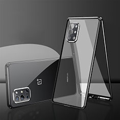 Luxury Aluminum Metal Frame Mirror Cover Case 360 Degrees for OnePlus 9R 5G Black