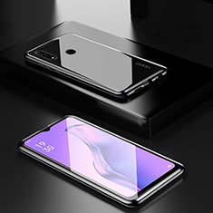 Luxury Aluminum Metal Frame Mirror Cover Case 360 Degrees for Oppo A31 Black