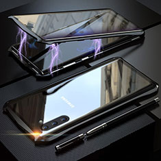 Luxury Aluminum Metal Frame Mirror Cover Case 360 Degrees for Samsung Galaxy Note 10 5G Black