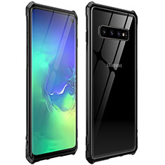 Luxury Aluminum Metal Frame Mirror Cover Case 360 Degrees for Samsung Galaxy S10 5G Black