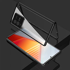 Luxury Aluminum Metal Frame Mirror Cover Case 360 Degrees for Vivo iQOO 9T 5G Black