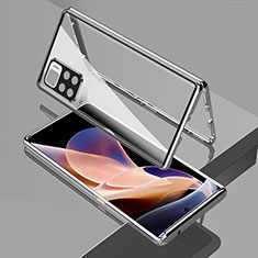 Luxury Aluminum Metal Frame Mirror Cover Case 360 Degrees for Xiaomi Mi 11i 5G (2022) Silver
