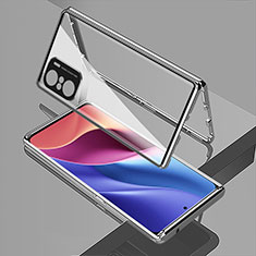 Luxury Aluminum Metal Frame Mirror Cover Case 360 Degrees for Xiaomi Mi 11i 5G Silver