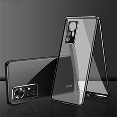 Luxury Aluminum Metal Frame Mirror Cover Case 360 Degrees for Xiaomi Mi 12 5G Black