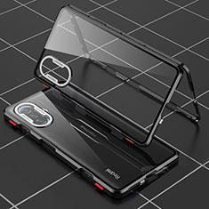 Luxury Aluminum Metal Frame Mirror Cover Case 360 Degrees for Xiaomi Poco F3 GT 5G Black