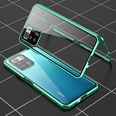 Luxury Aluminum Metal Frame Mirror Cover Case 360 Degrees for Xiaomi Poco X3 GT 5G Green