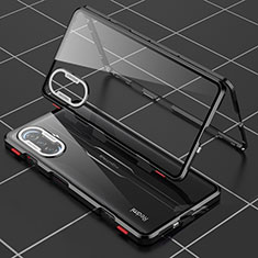 Luxury Aluminum Metal Frame Mirror Cover Case 360 Degrees for Xiaomi Redmi K40 Gaming 5G Black