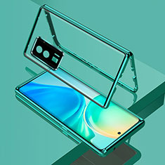 Luxury Aluminum Metal Frame Mirror Cover Case 360 Degrees for Xiaomi Redmi K60 Pro 5G Green