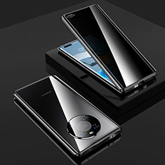 Luxury Aluminum Metal Frame Mirror Cover Case 360 Degrees K01 for Huawei Mate 40E Pro 4G Black
