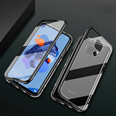 Luxury Aluminum Metal Frame Mirror Cover Case 360 Degrees M01 for Huawei Nova 5z Black