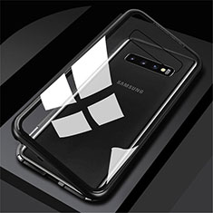 Luxury Aluminum Metal Frame Mirror Cover Case 360 Degrees M01 for Samsung Galaxy S10 5G Black