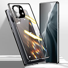Luxury Aluminum Metal Frame Mirror Cover Case 360 Degrees M01 for Xiaomi Mi 11 5G Black