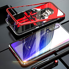 Luxury Aluminum Metal Frame Mirror Cover Case 360 Degrees M01 for Xiaomi Mi 9 Lite Red