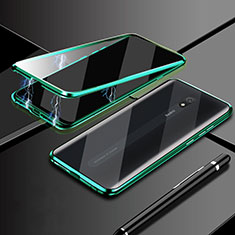 Luxury Aluminum Metal Frame Mirror Cover Case 360 Degrees M01 for Xiaomi Redmi 8A Green