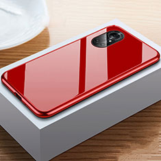 Luxury Aluminum Metal Frame Mirror Cover Case 360 Degrees M02 for Huawei Nova 8 5G Red