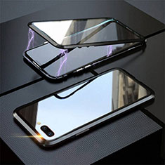 Luxury Aluminum Metal Frame Mirror Cover Case 360 Degrees M02 for Oppo A5 Black