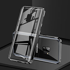Luxury Aluminum Metal Frame Mirror Cover Case 360 Degrees M02 for Samsung Galaxy S9 Black