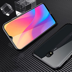 Luxury Aluminum Metal Frame Mirror Cover Case 360 Degrees M02 for Xiaomi Redmi 8A Black