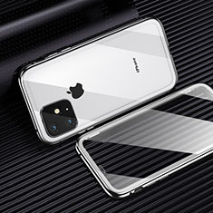 Luxury Aluminum Metal Frame Mirror Cover Case 360 Degrees M03 for Apple iPhone 11 Pro Max White