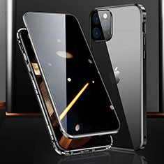 Luxury Aluminum Metal Frame Mirror Cover Case 360 Degrees M03 for Apple iPhone 14 Pro Max Black