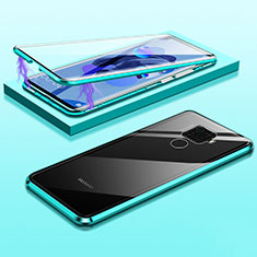 Luxury Aluminum Metal Frame Mirror Cover Case 360 Degrees M03 for Huawei Nova 5z Cyan