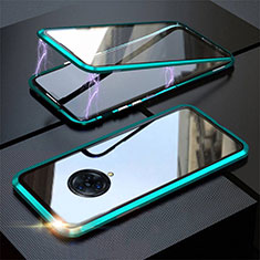 Luxury Aluminum Metal Frame Mirror Cover Case 360 Degrees M03 for Vivo Nex 3S Green