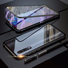 Luxury Aluminum Metal Frame Mirror Cover Case 360 Degrees M03 for Xiaomi Mi A3 Black