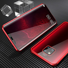 Luxury Aluminum Metal Frame Mirror Cover Case 360 Degrees M04 for Huawei Mate 20 Pro Red