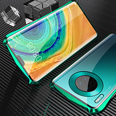 Luxury Aluminum Metal Frame Mirror Cover Case 360 Degrees M05 for Huawei Mate 30 5G Green