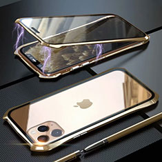 Luxury Aluminum Metal Frame Mirror Cover Case 360 Degrees M10 for Apple iPhone 11 Pro Gold