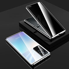 Luxury Aluminum Metal Frame Mirror Cover Case 360 Degrees P01 for Huawei Honor V40 5G Silver