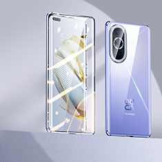 Luxury Aluminum Metal Frame Mirror Cover Case 360 Degrees P01 for Huawei Nova 10 Pro Purple