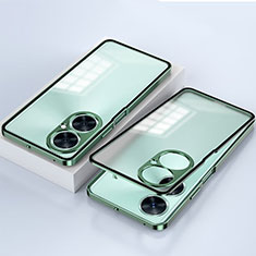 Luxury Aluminum Metal Frame Mirror Cover Case 360 Degrees P01 for Huawei Nova 11i Green