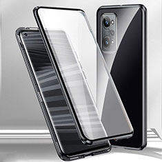 Luxury Aluminum Metal Frame Mirror Cover Case 360 Degrees P01 for Oppo K10 Pro 5G Black