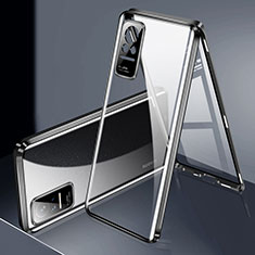 Luxury Aluminum Metal Frame Mirror Cover Case 360 Degrees P01 for Xiaomi Civi 1S 5G Black