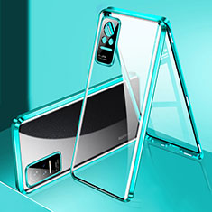 Luxury Aluminum Metal Frame Mirror Cover Case 360 Degrees P01 for Xiaomi Civi 5G Green