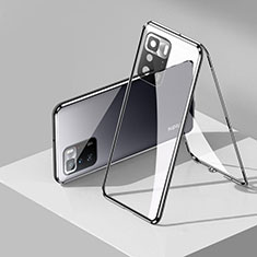 Luxury Aluminum Metal Frame Mirror Cover Case 360 Degrees P01 for Xiaomi Poco X3 GT 5G Black