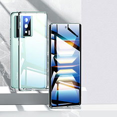 Luxury Aluminum Metal Frame Mirror Cover Case 360 Degrees P01 for Xiaomi Redmi K60 Pro 5G Green