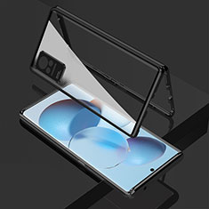 Luxury Aluminum Metal Frame Mirror Cover Case 360 Degrees P02 for Xiaomi Civi 1S 5G Black