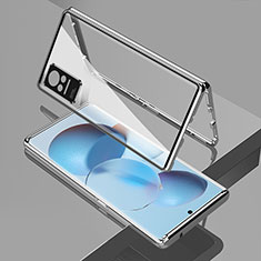 Luxury Aluminum Metal Frame Mirror Cover Case 360 Degrees P02 for Xiaomi Civi 1S 5G Silver