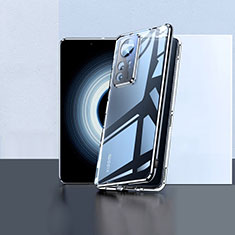 Luxury Aluminum Metal Frame Mirror Cover Case 360 Degrees P02 for Xiaomi Mi 12T Pro 5G Black