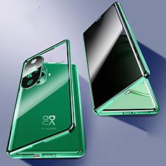 Luxury Aluminum Metal Frame Mirror Cover Case 360 Degrees P03 for Huawei Nova 11 Ultra Green