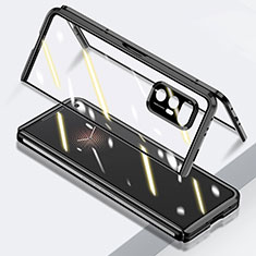 Luxury Aluminum Metal Frame Mirror Cover Case 360 Degrees P03 for Xiaomi Mix Fold 5G Black