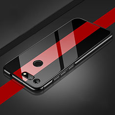 Luxury Aluminum Metal Frame Mirror Cover Case 360 Degrees T01 for Huawei Honor V20 Black