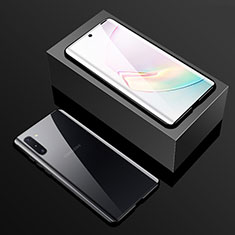 Luxury Aluminum Metal Frame Mirror Cover Case 360 Degrees T01 for Samsung Galaxy Note 10 5G Black