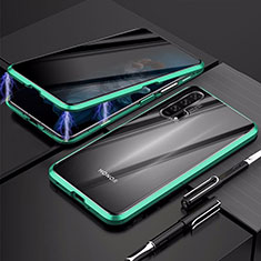 Luxury Aluminum Metal Frame Mirror Cover Case 360 Degrees T02 for Huawei Honor 20 Green