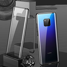 Luxury Aluminum Metal Frame Mirror Cover Case 360 Degrees T02 for Huawei Mate 20 Pro Black