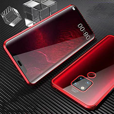 Luxury Aluminum Metal Frame Mirror Cover Case 360 Degrees T02 for Huawei Mate 20 X 5G Red