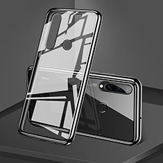 Luxury Aluminum Metal Frame Mirror Cover Case 360 Degrees T02 for Huawei P30 Lite XL Black